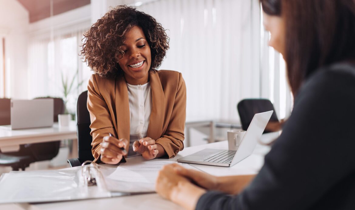 Executive coach meets with client